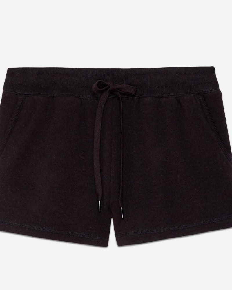 Front of a model wearing a size XL Essentials Short In Black in Black by PJ Salvage. | dia_product_style_image_id:353725
